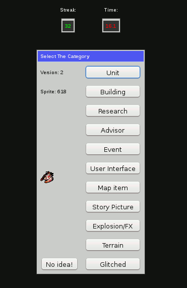Sprite Category Game screenshot.